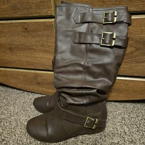 Journee Collection Pull-On Slouch Boots